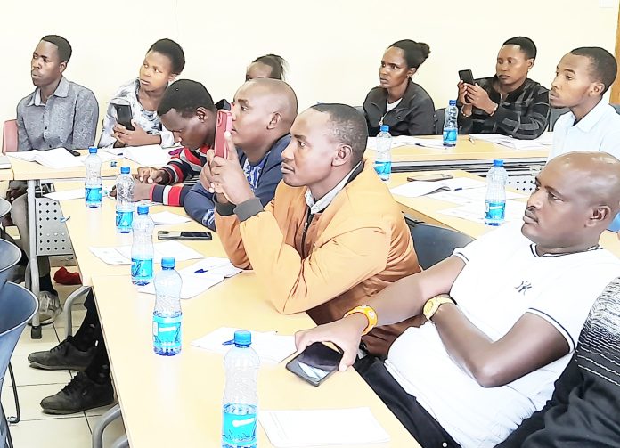 Kajiado County Sacco leaders during a training